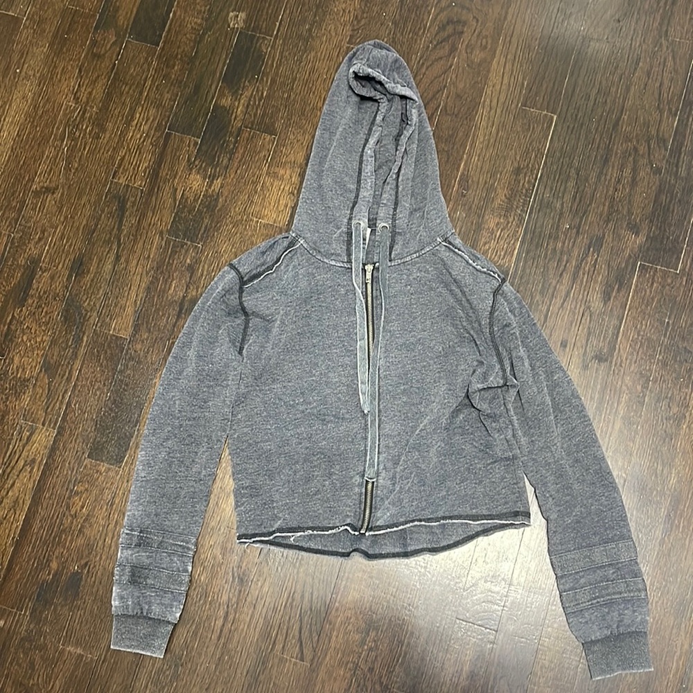 CROP ZIP UP SWEATSHIRT